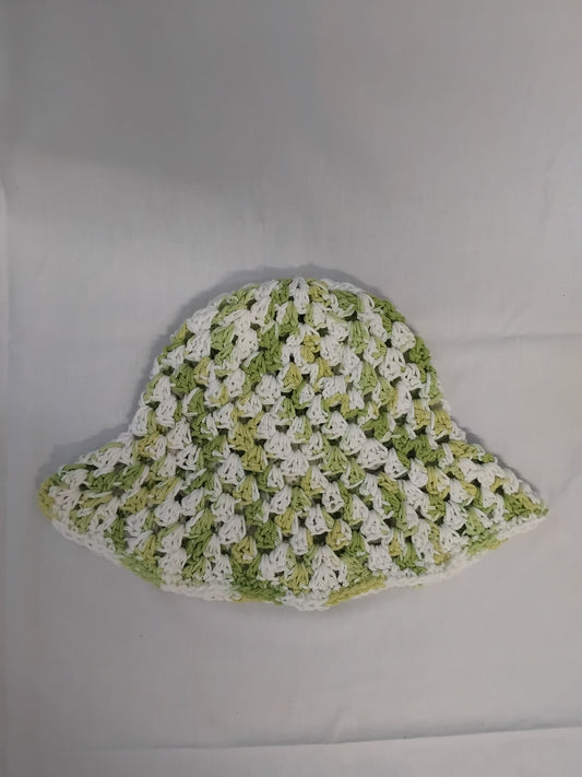 Key Lime Pie crochet summer bucket hat