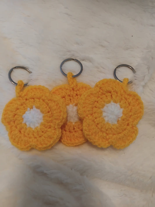 Yellow flower keyring