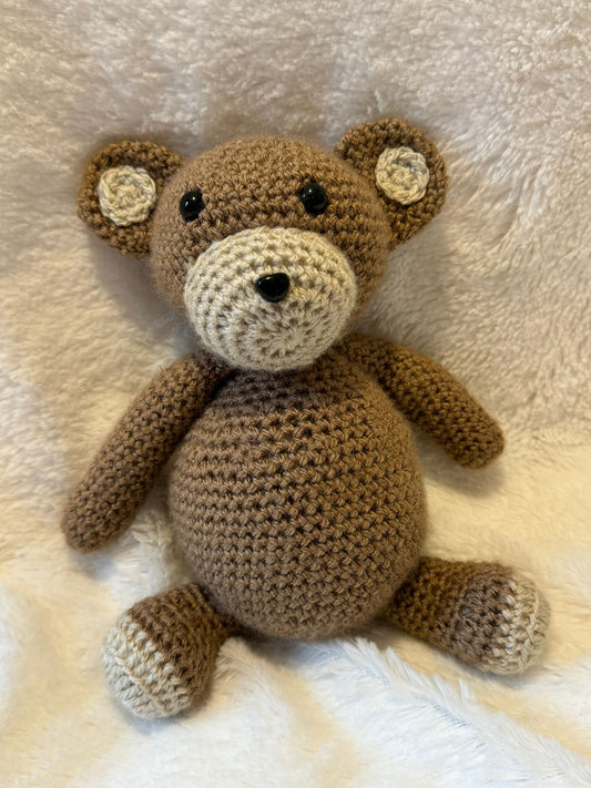 crochet brown teddy bear