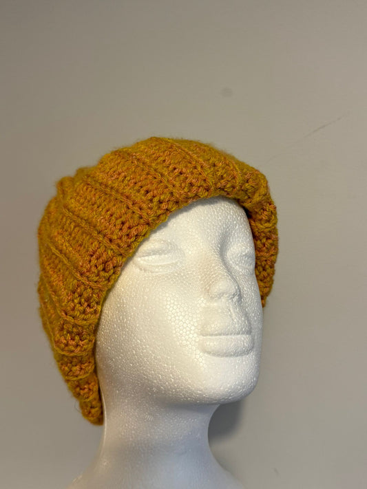 crochet multi-coloured beanie