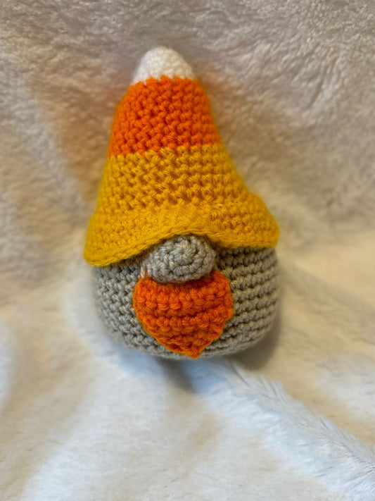 crochet male candy corn gnome