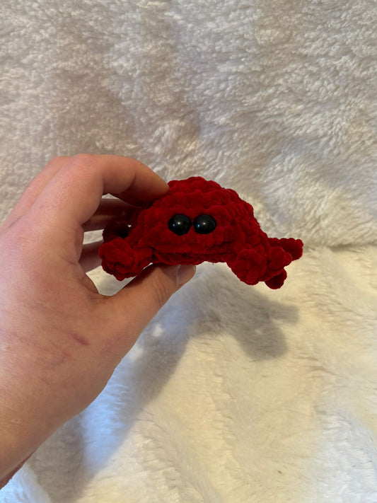 Handmade red crab plush